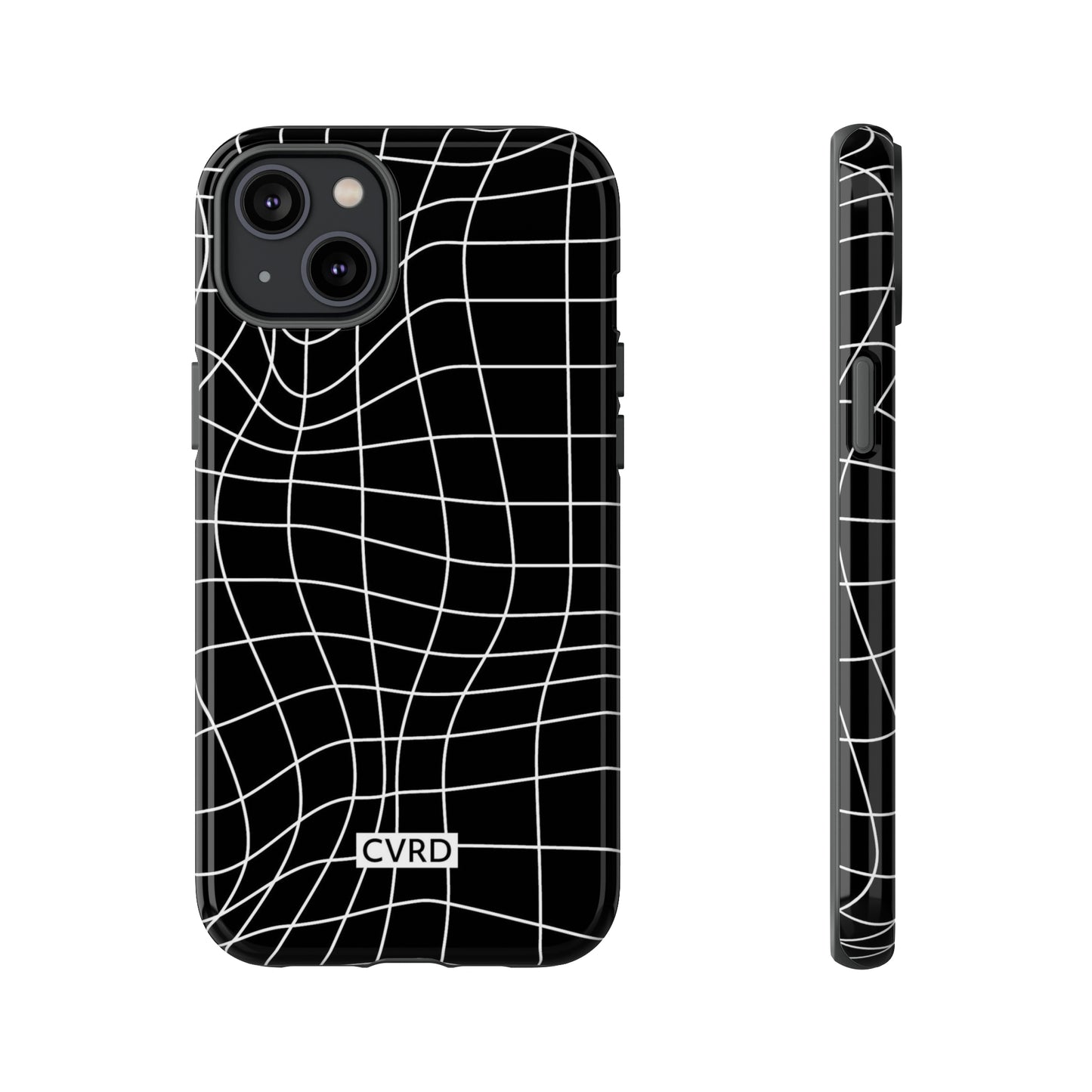 Black Wavy Grid iPhone Case