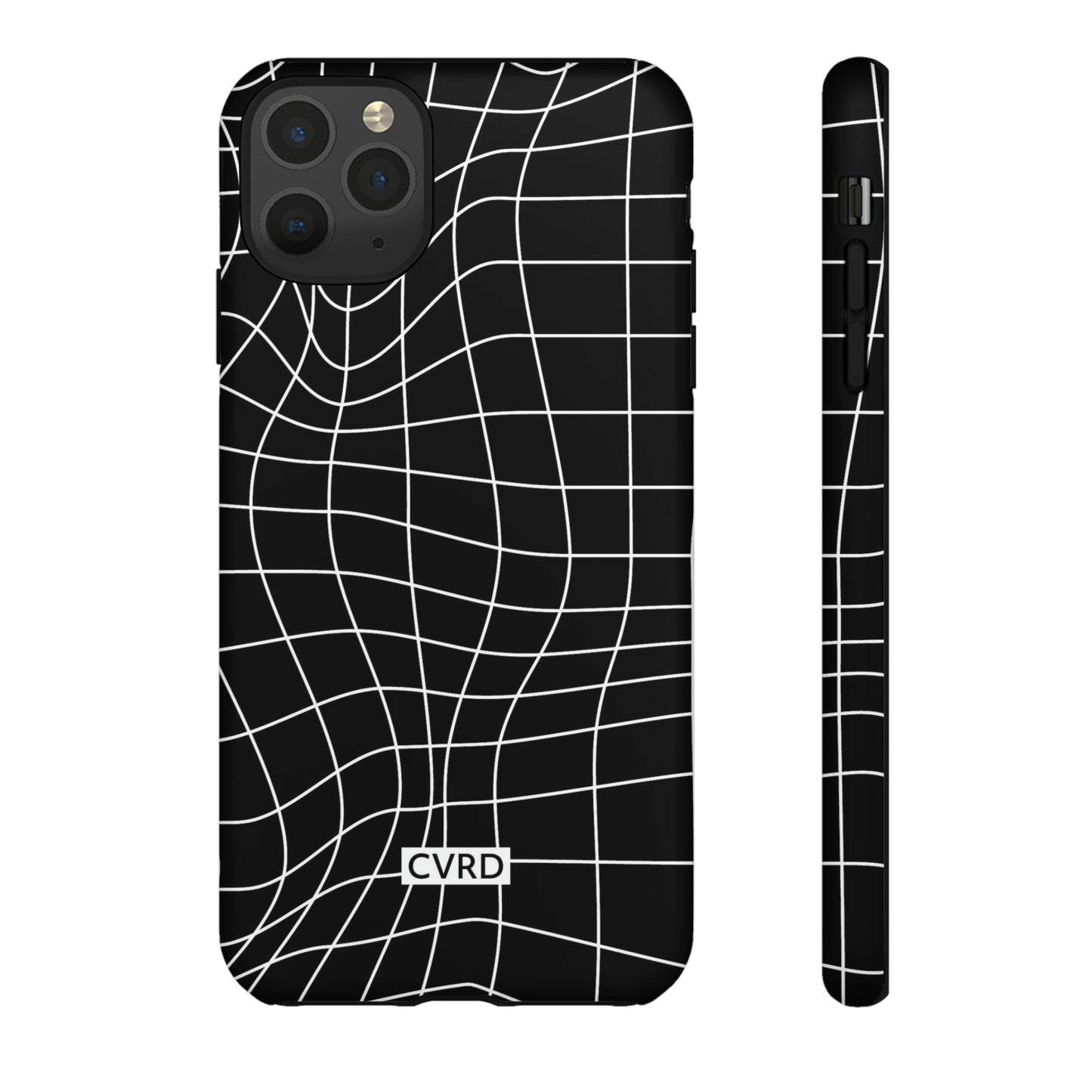 Black Wavy Grid iPhone Case