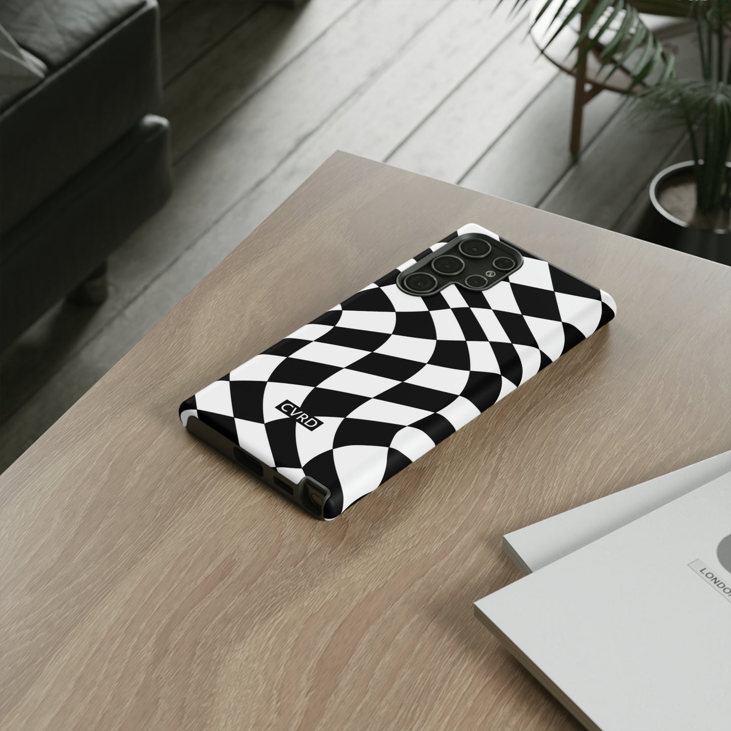 Checkered Waves Samsung Phone Case