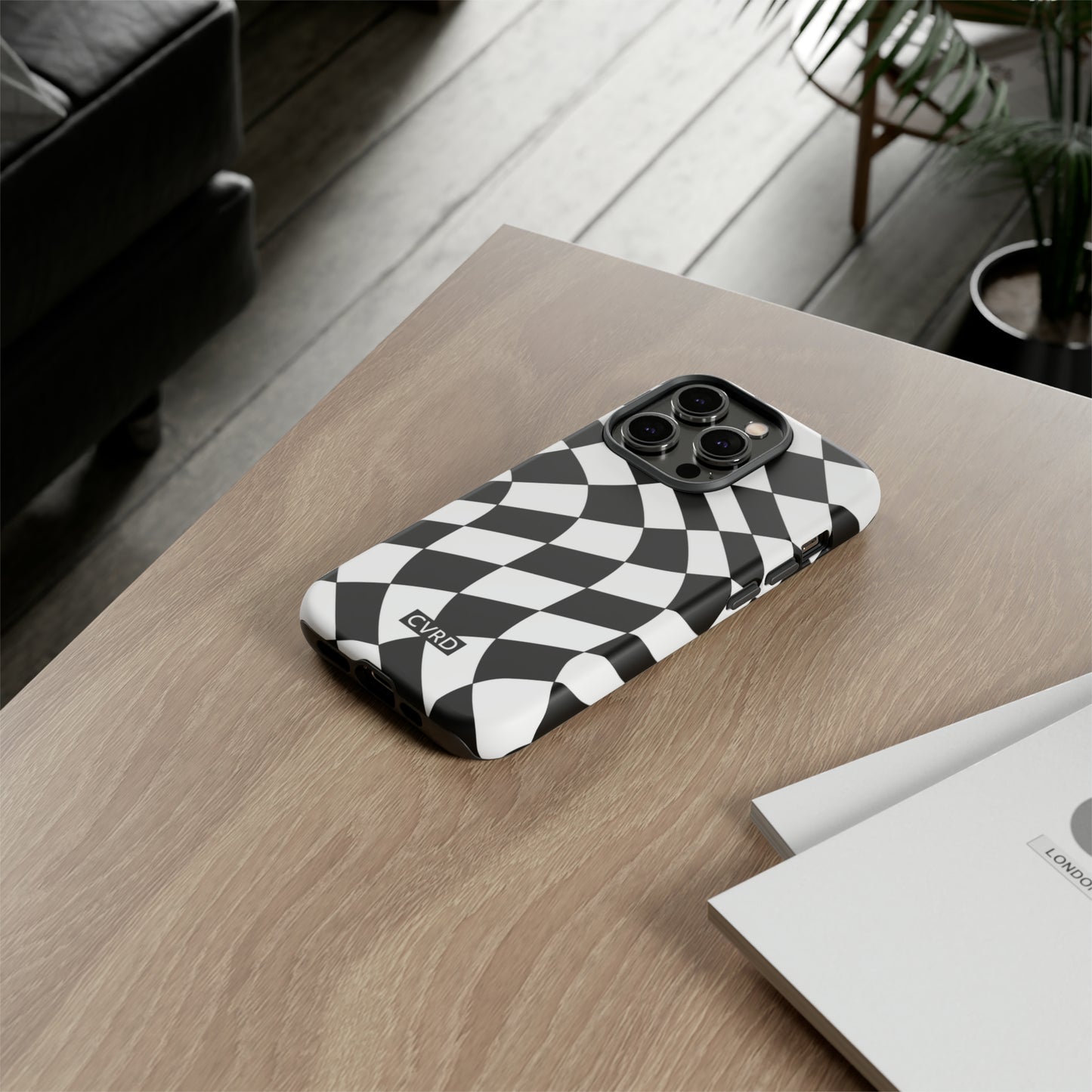 Checkered Waves iPhone Case