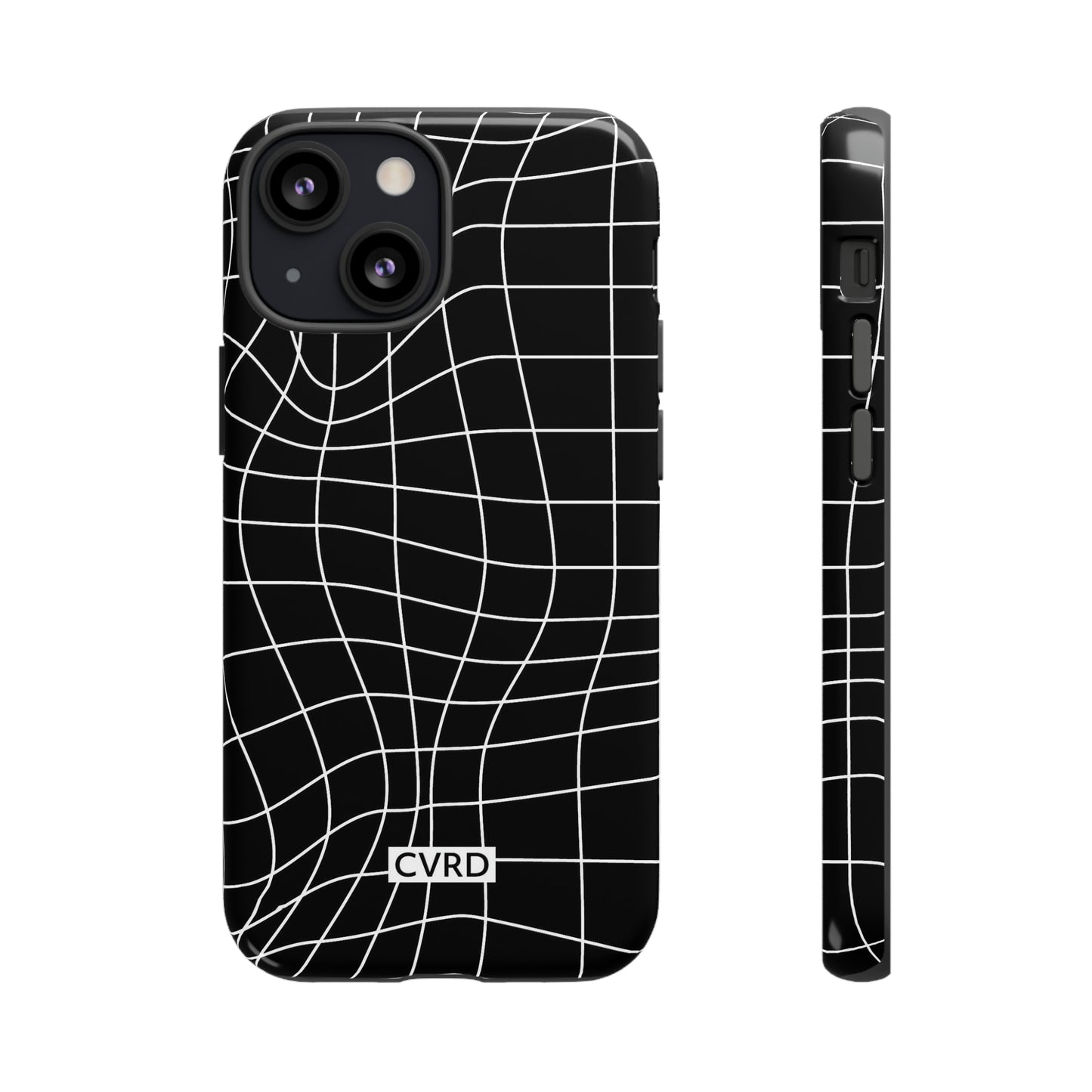 Black Wavy Grid iPhone Case