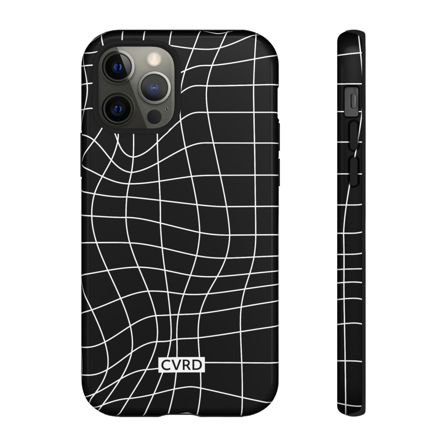 Black Wavy Grid iPhone Case