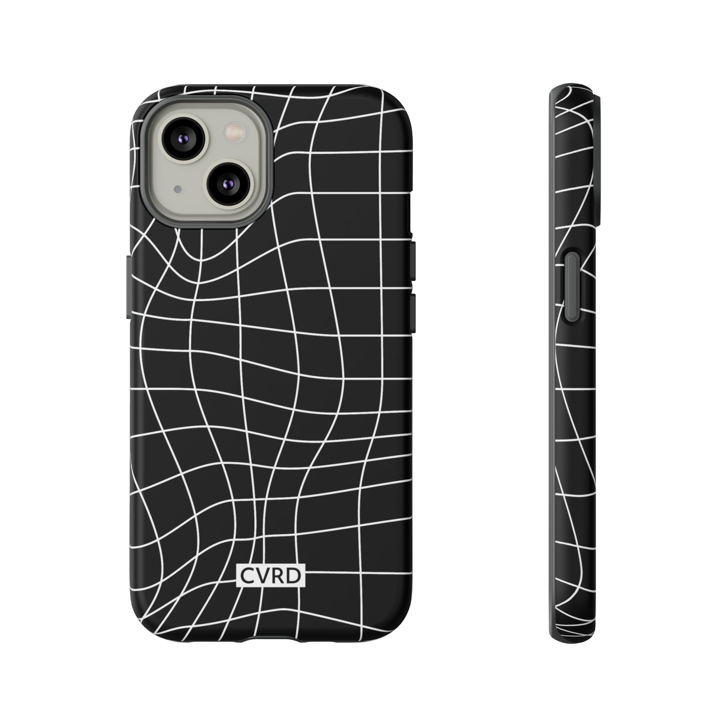 Black Wavy Grid iPhone Case