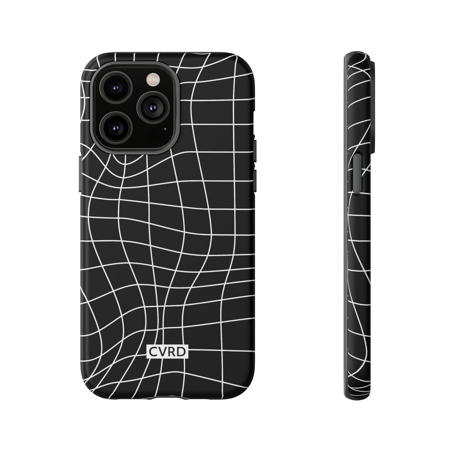 Black Wavy Grid iPhone Case