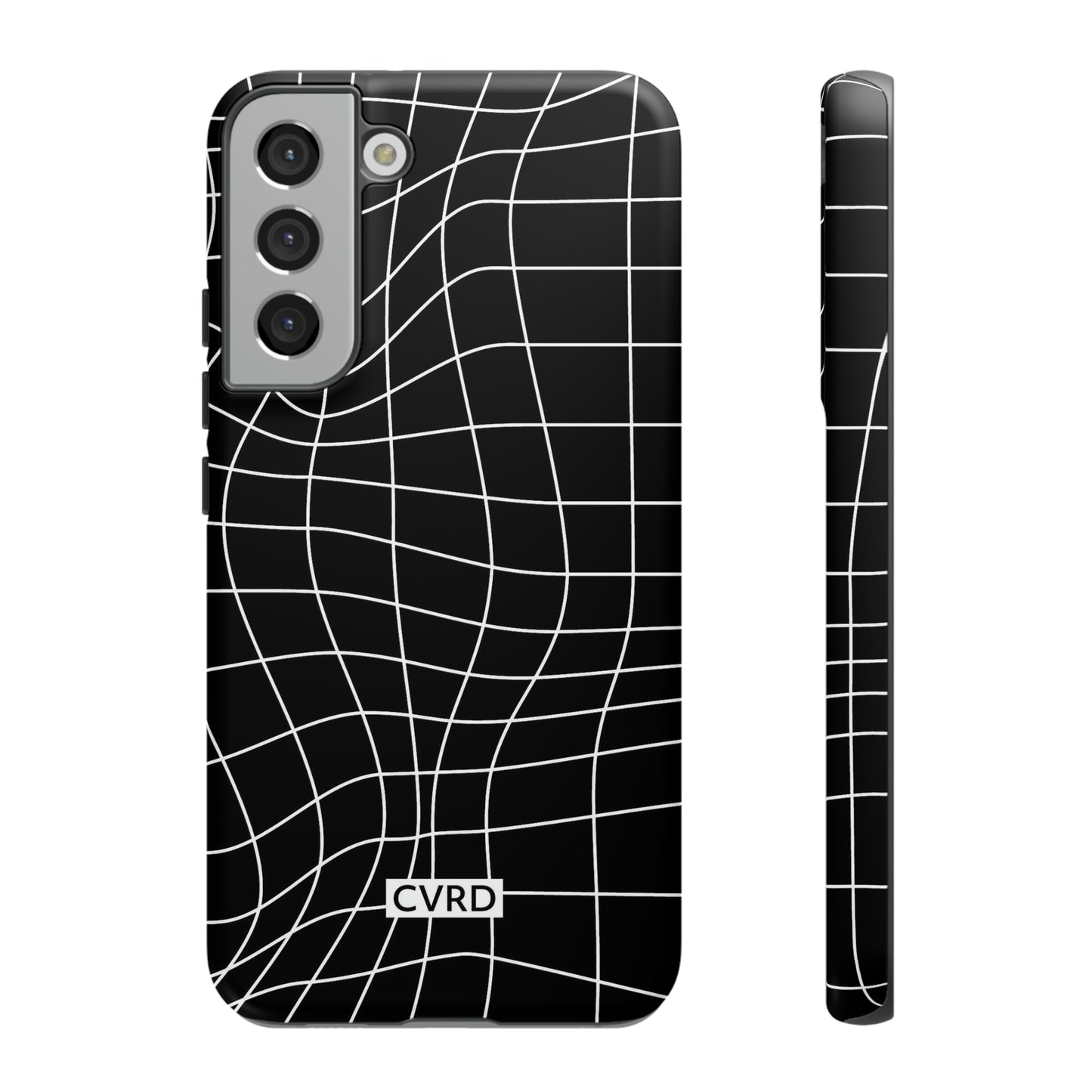 Black Wavy Grid Samsung Phone Case