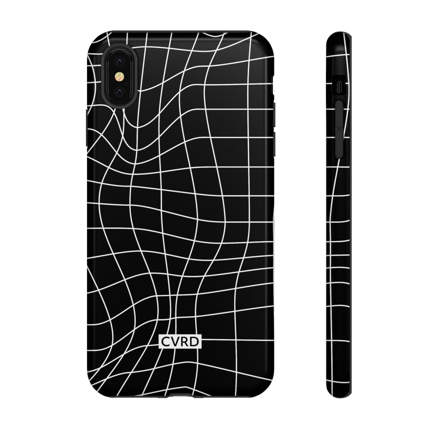 Black Wavy Grid iPhone Case