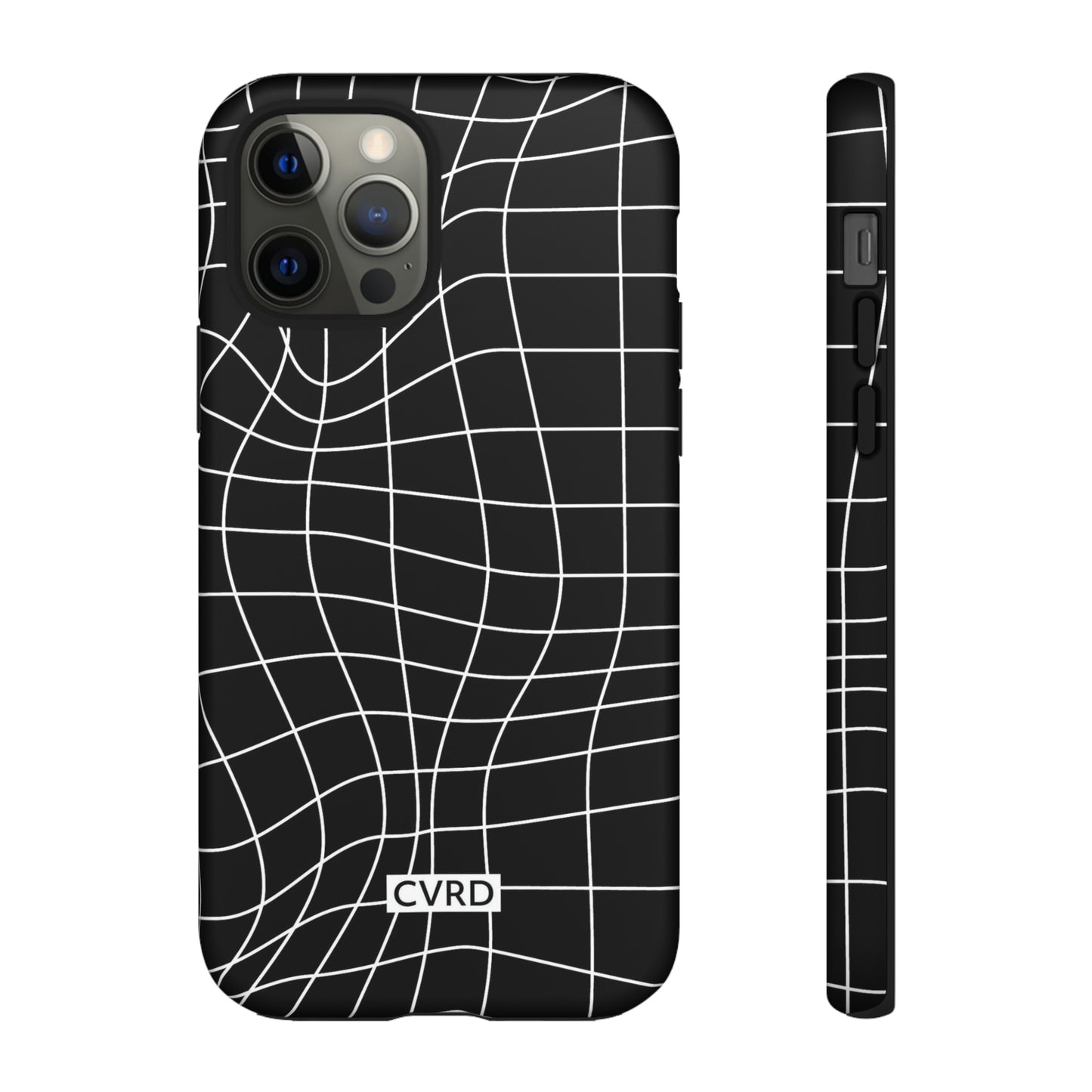 Black Wavy Grid iPhone Case