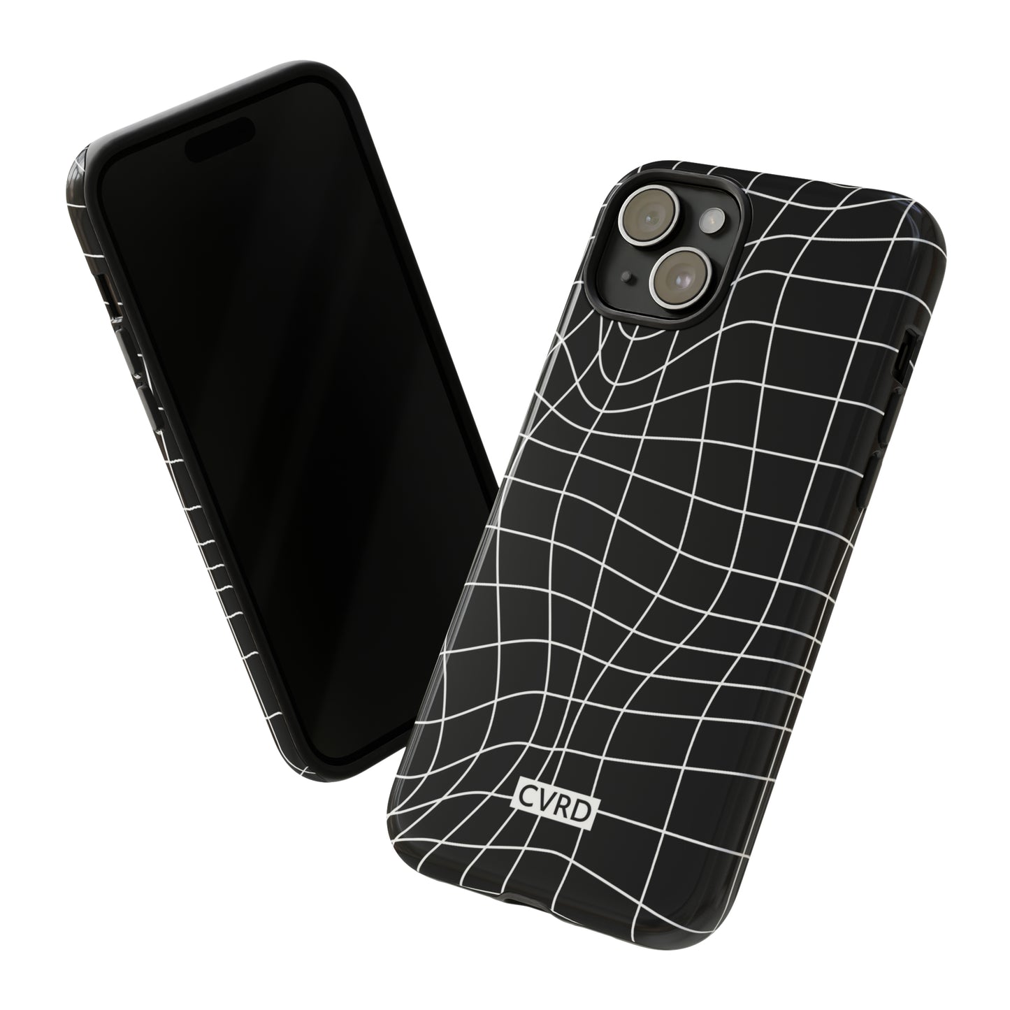 Black Wavy Grid iPhone Case
