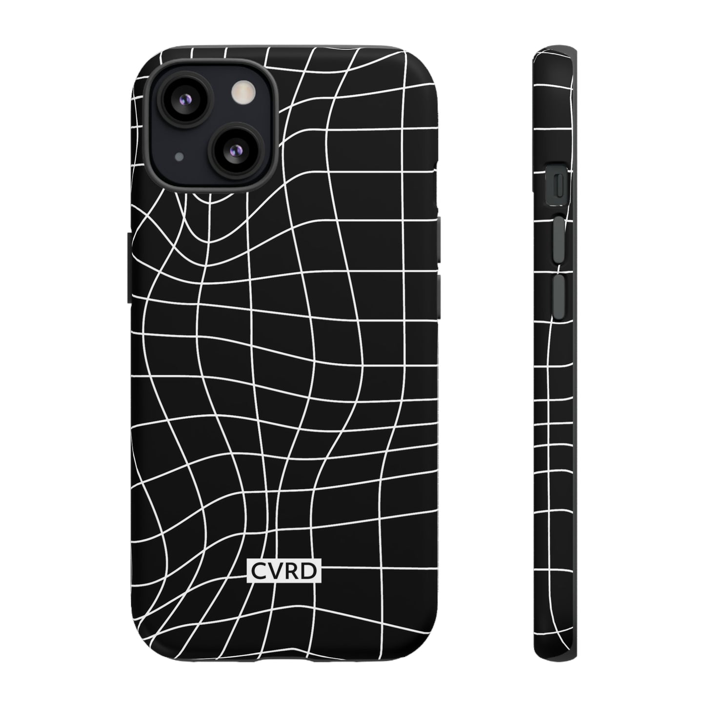 Black Wavy Grid iPhone Case