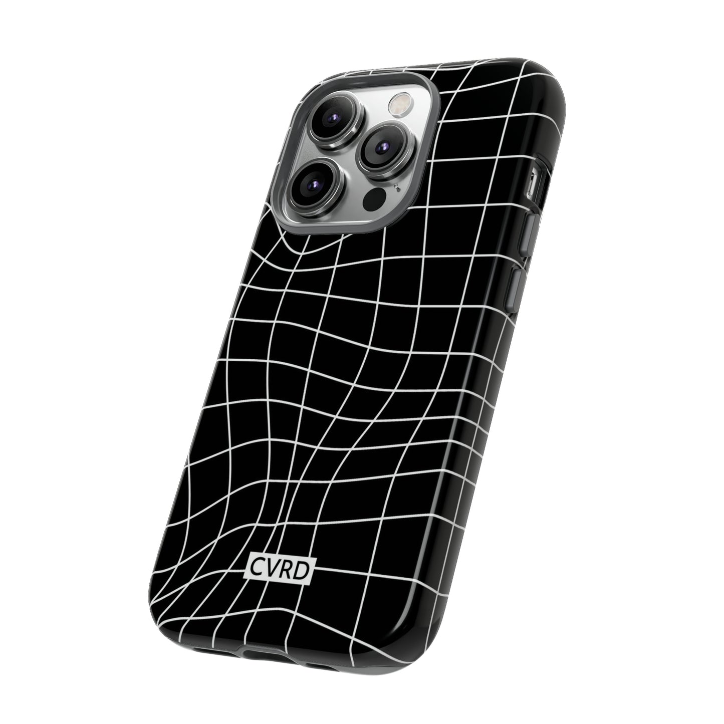 Black Wavy Grid iPhone Case