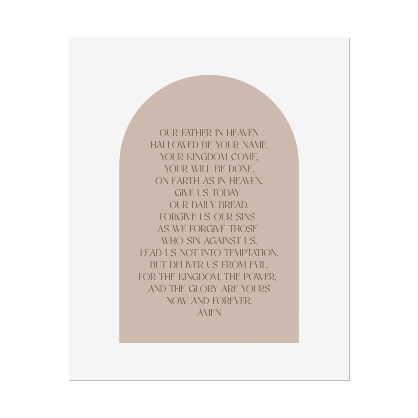 The Lord's Prayer Christian Art Print (Physical)