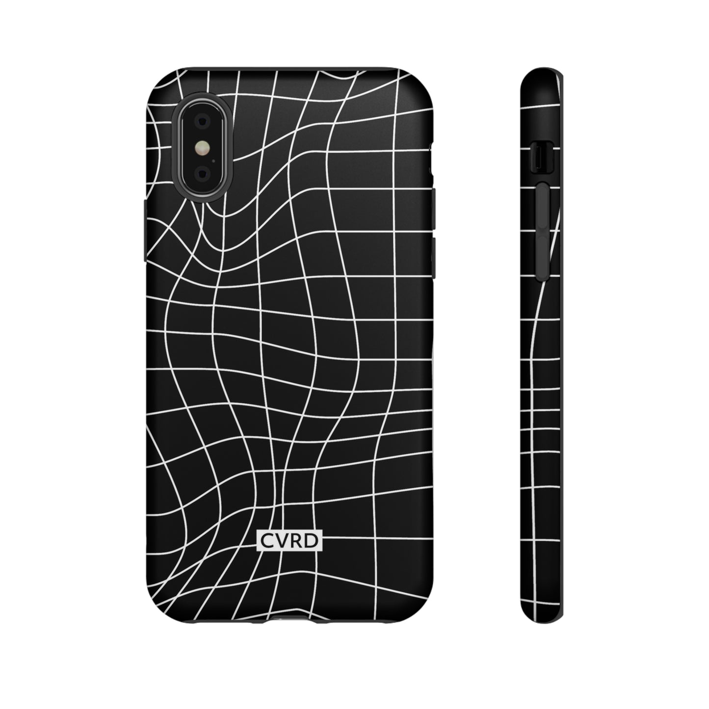 Black Wavy Grid iPhone Case