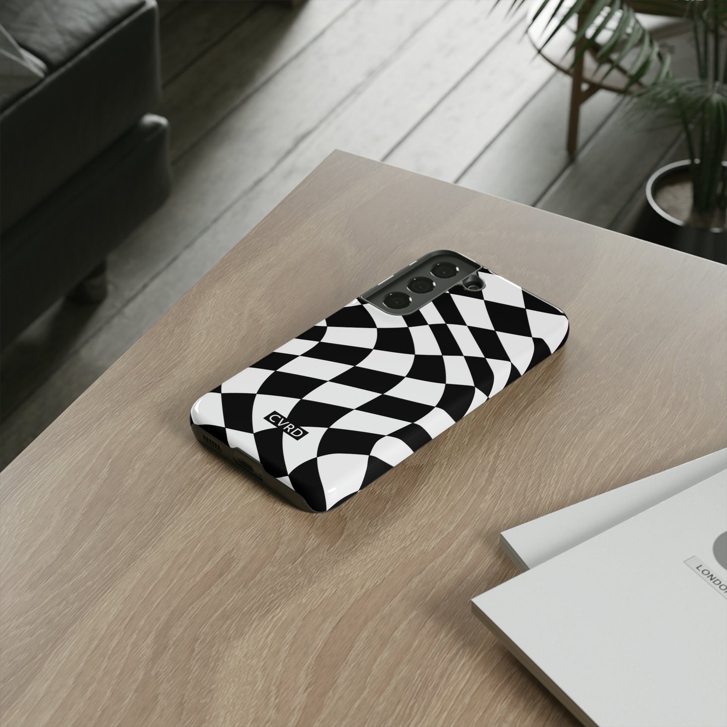 Checkered Waves Samsung Phone Case
