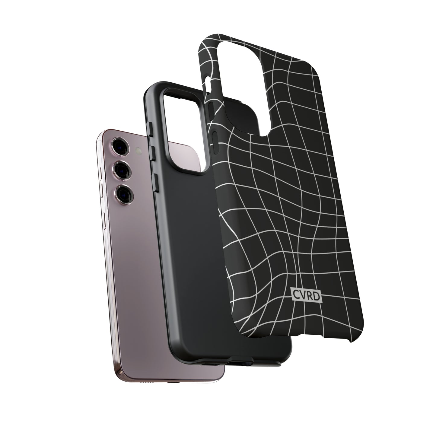 Black Wavy Grid Samsung Phone Case