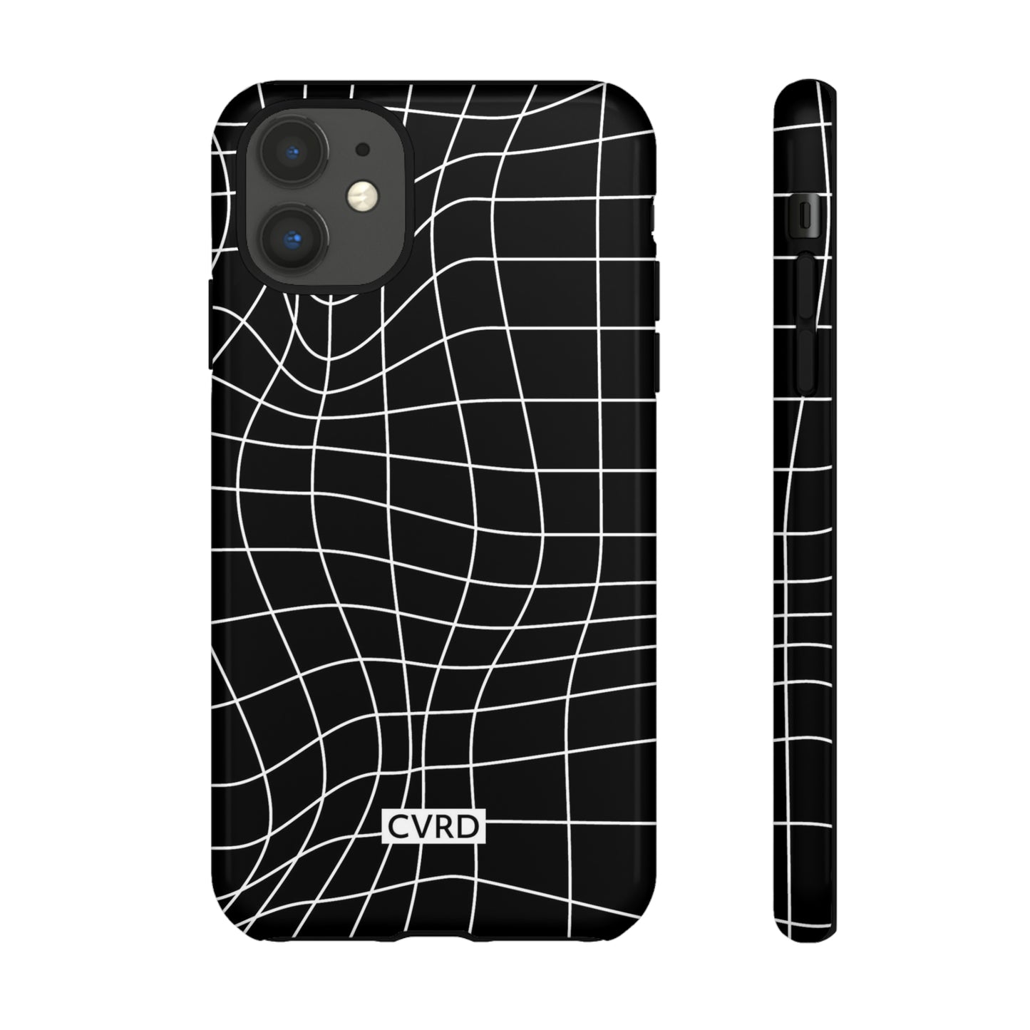 Black Wavy Grid iPhone Case
