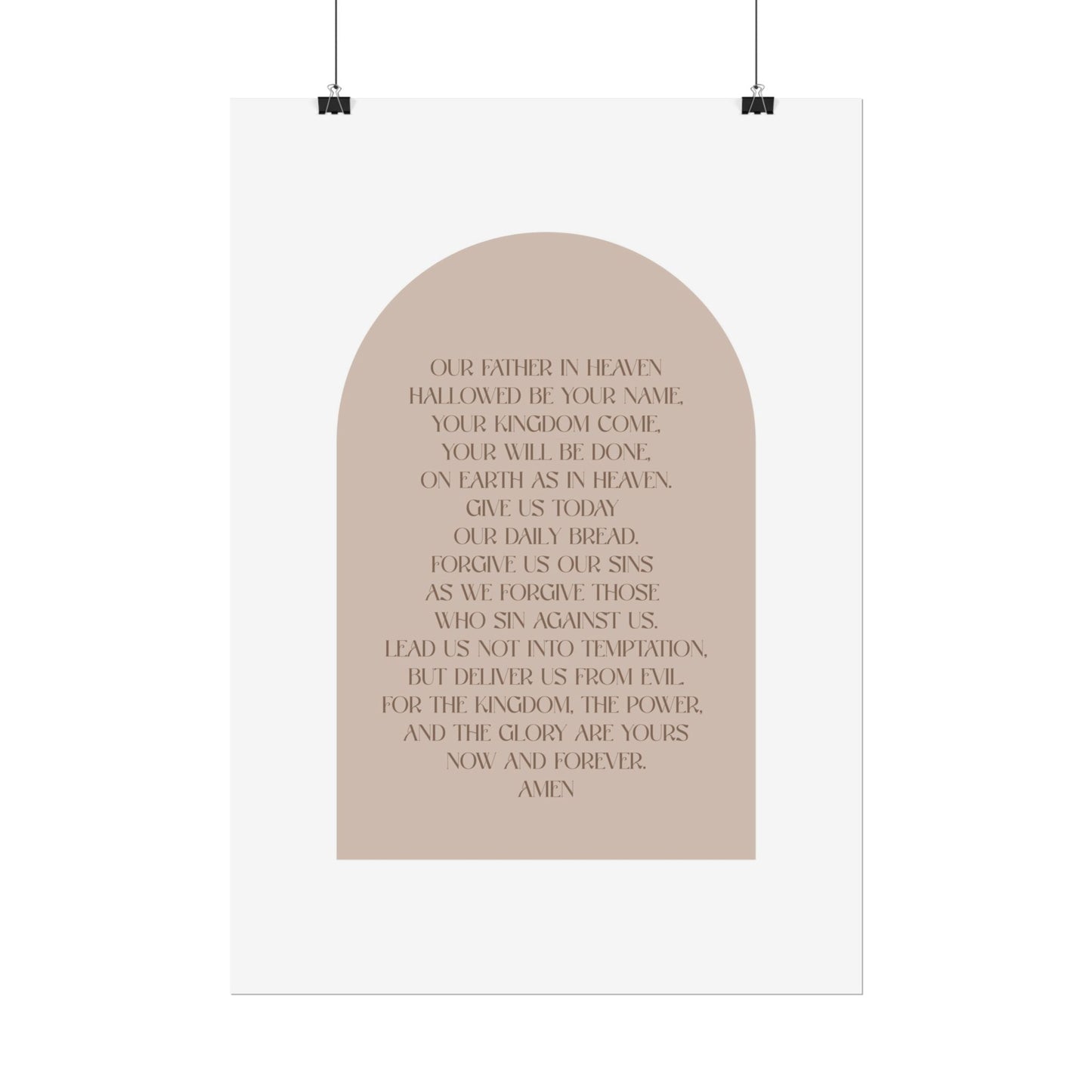 The Lord's Prayer Christian Art Print (Physical)