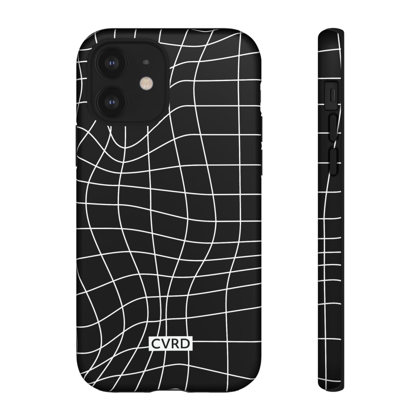 Black Wavy Grid iPhone Case