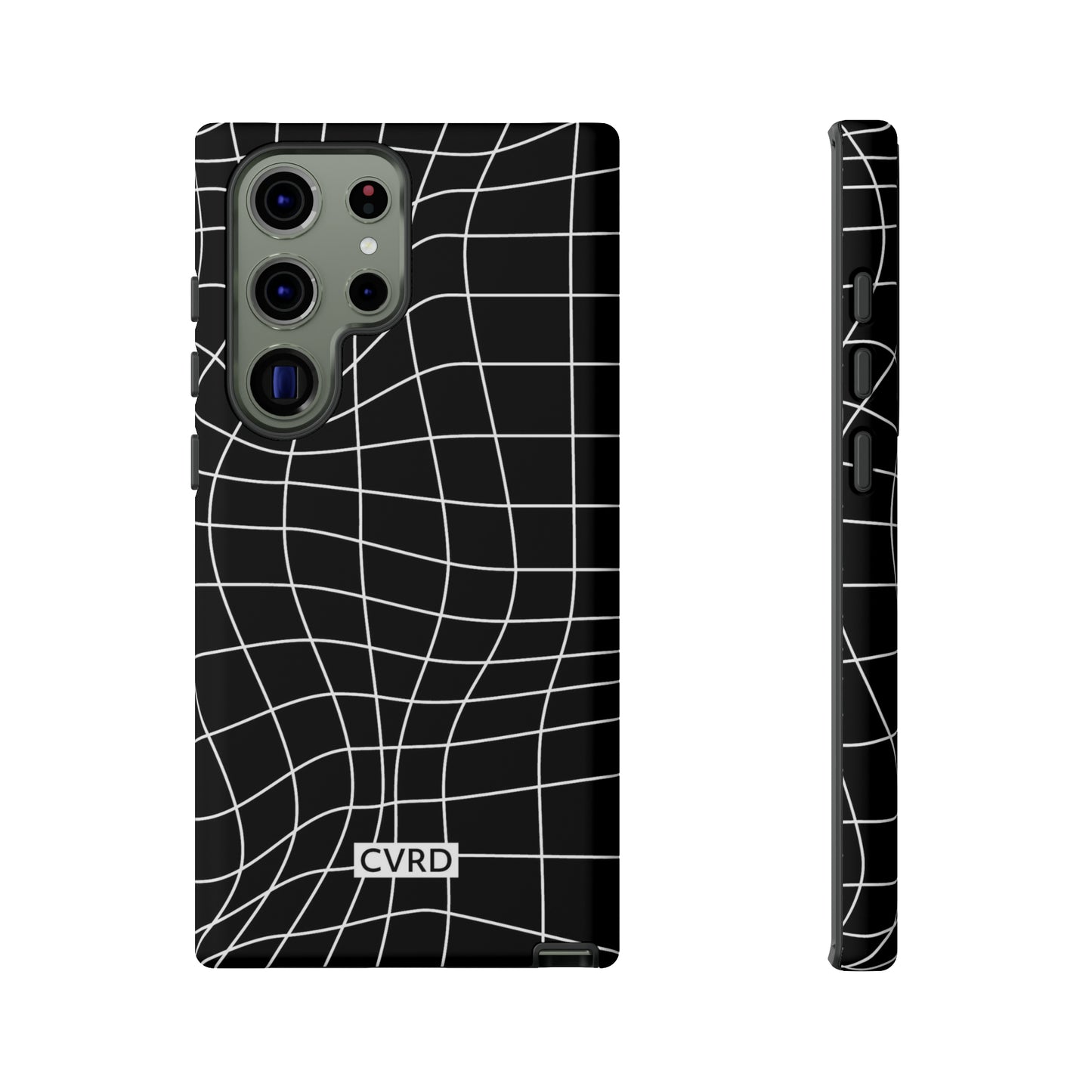 Black Wavy Grid Samsung Phone Case