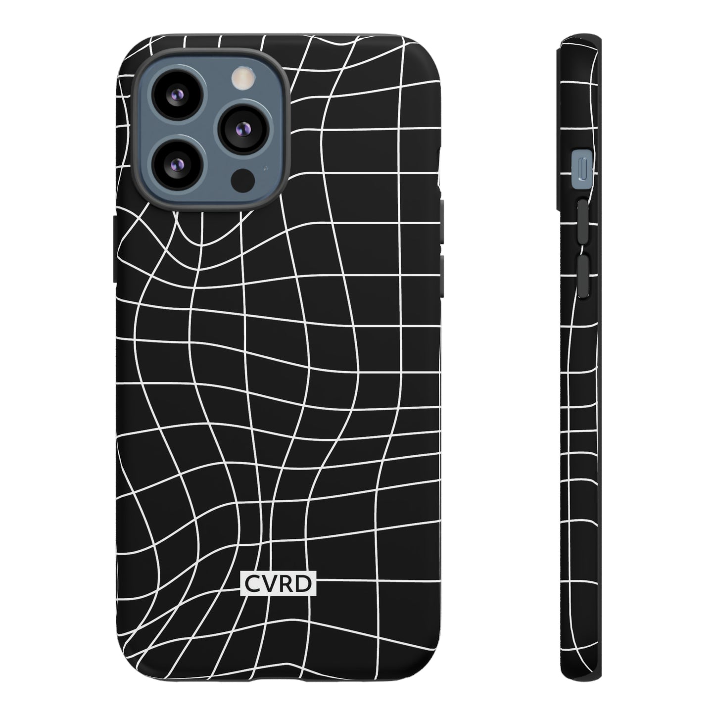 Black Wavy Grid iPhone Case