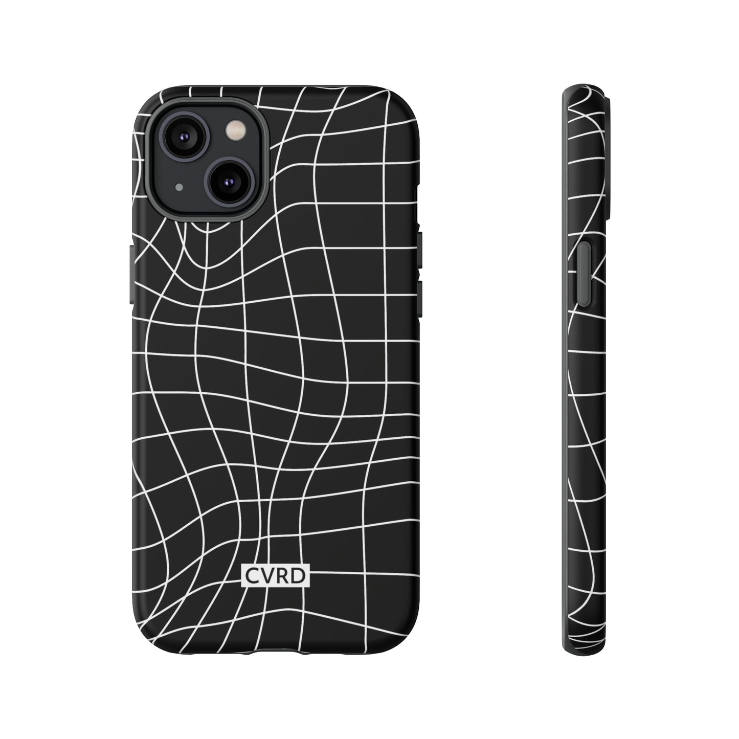 Black Wavy Grid iPhone Case