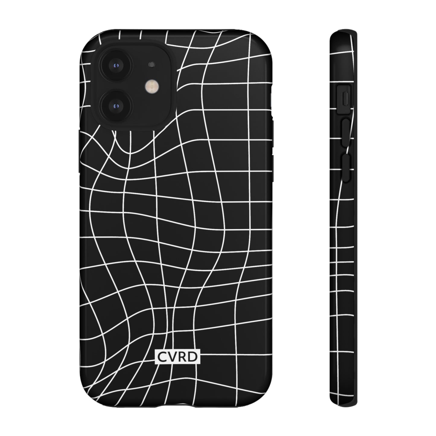 Black Wavy Grid iPhone Case