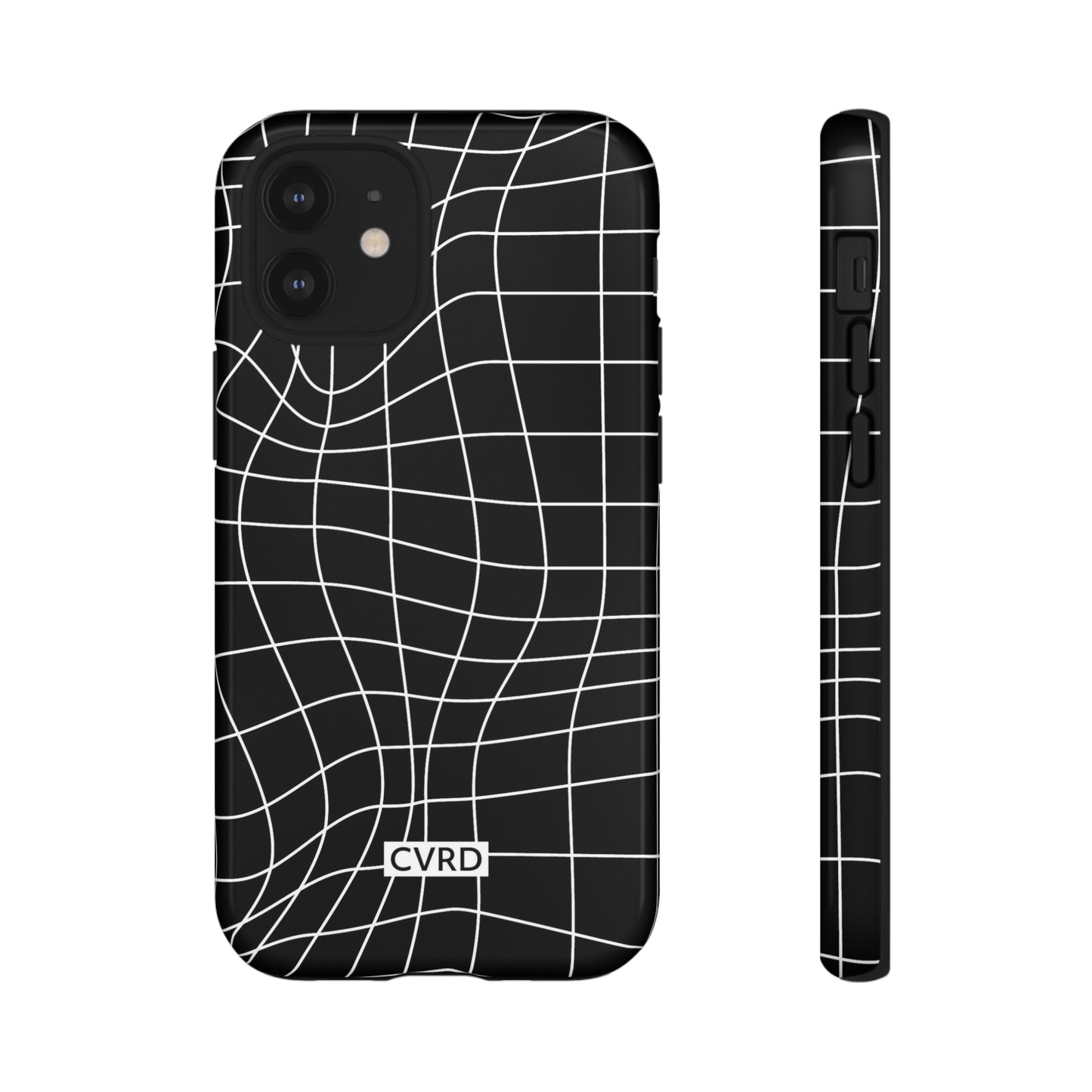 Black Wavy Grid iPhone Case