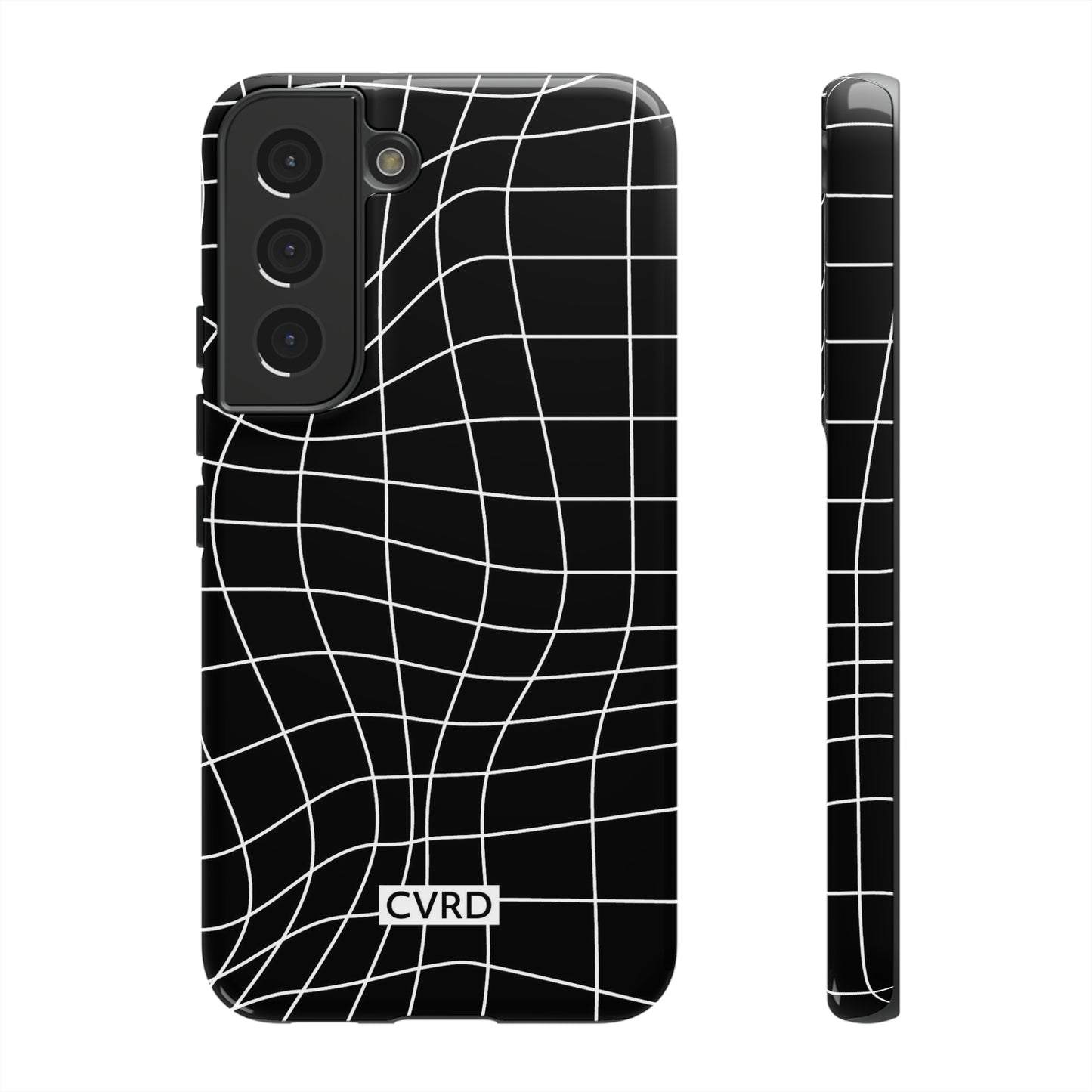Black Wavy Grid Samsung Phone Case