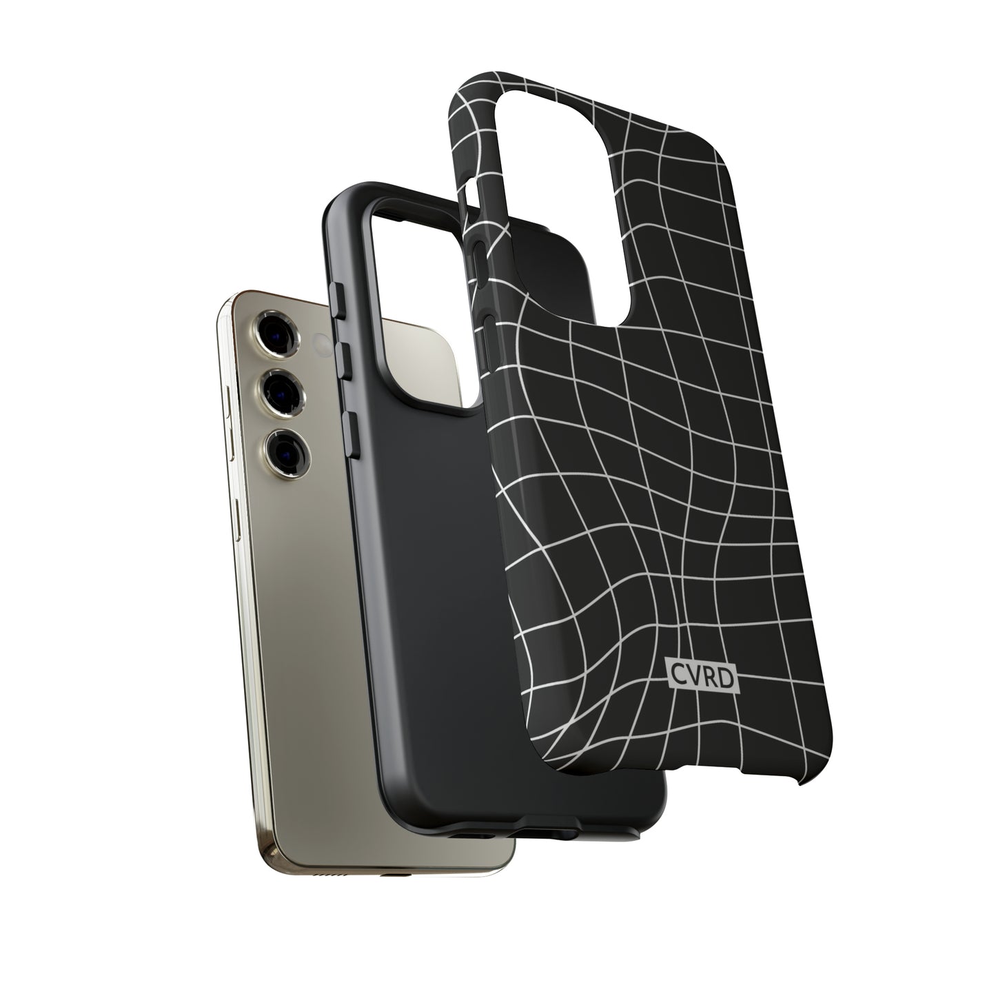 Black Wavy Grid Samsung Phone Case