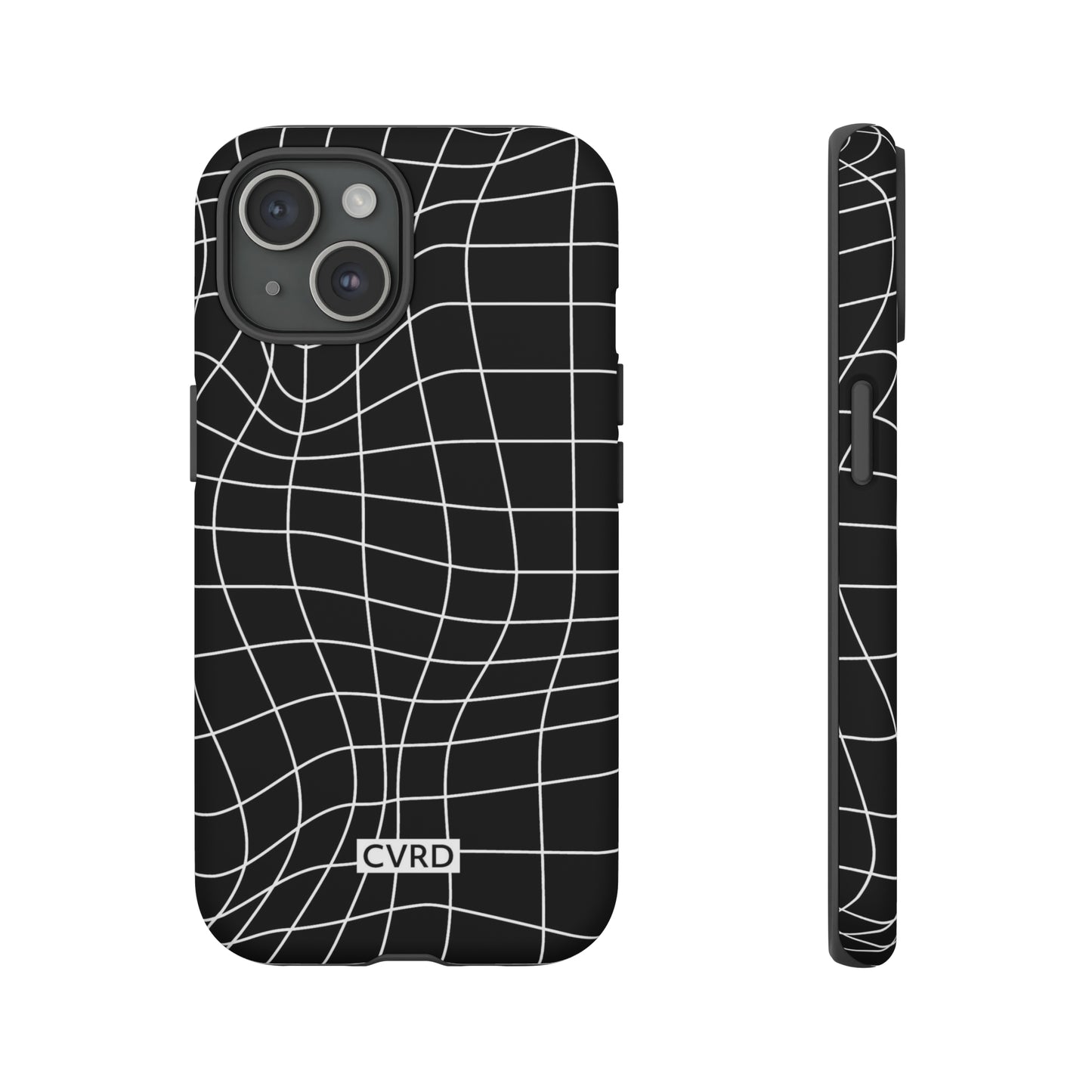 Black Wavy Grid iPhone Case