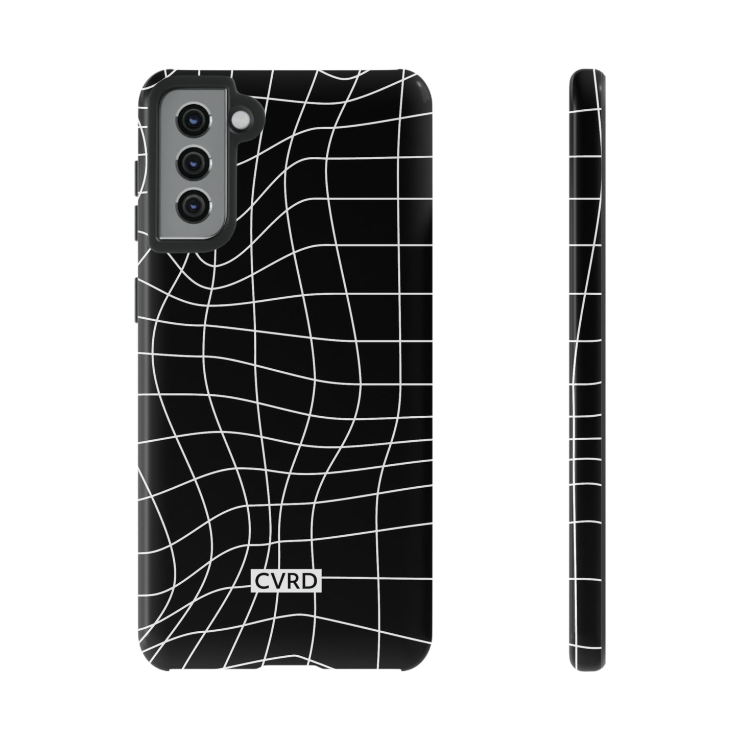 Black Wavy Grid Samsung Phone Case