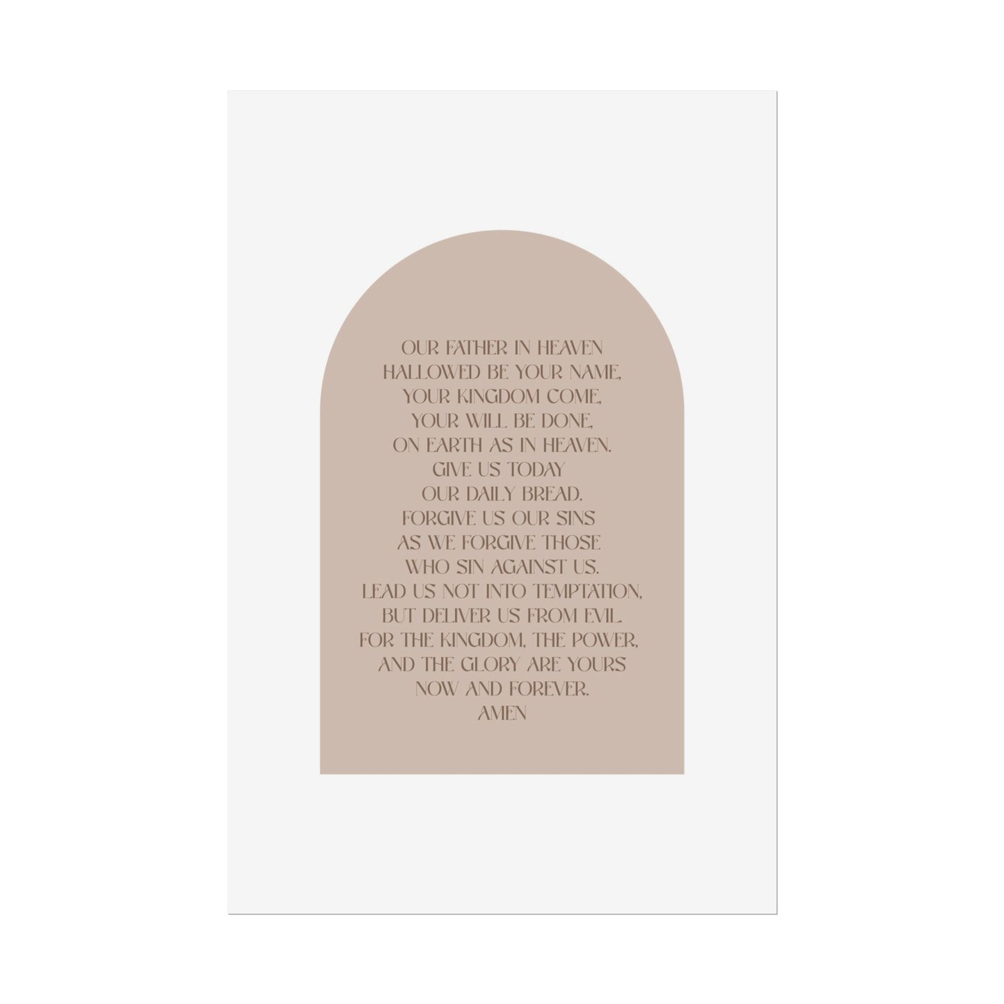 The Lord's Prayer Christian Art Print (Physical)