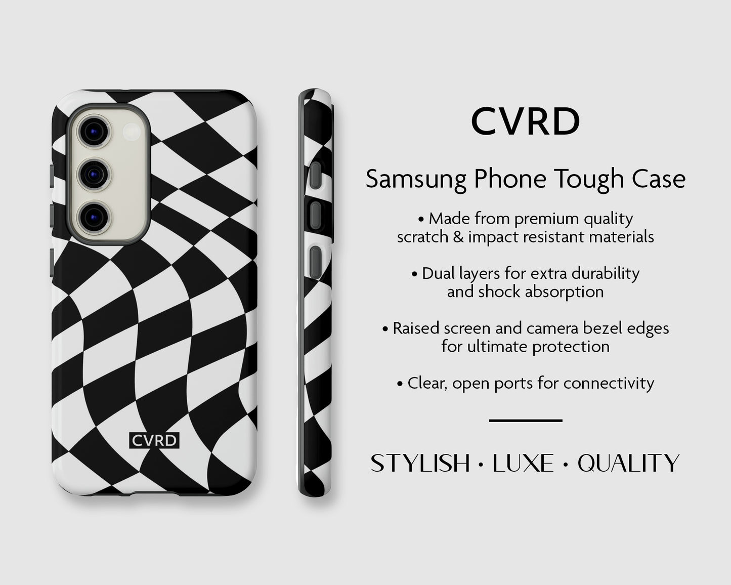 Checkered Waves Samsung Phone Case