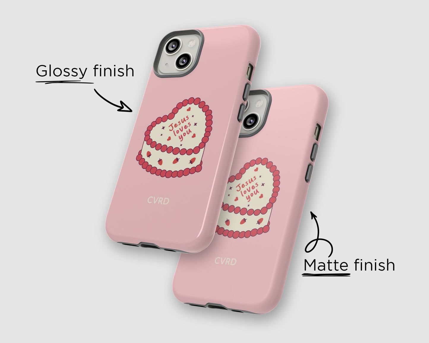 Pink Vintage Heart Cake Christian Phone Case