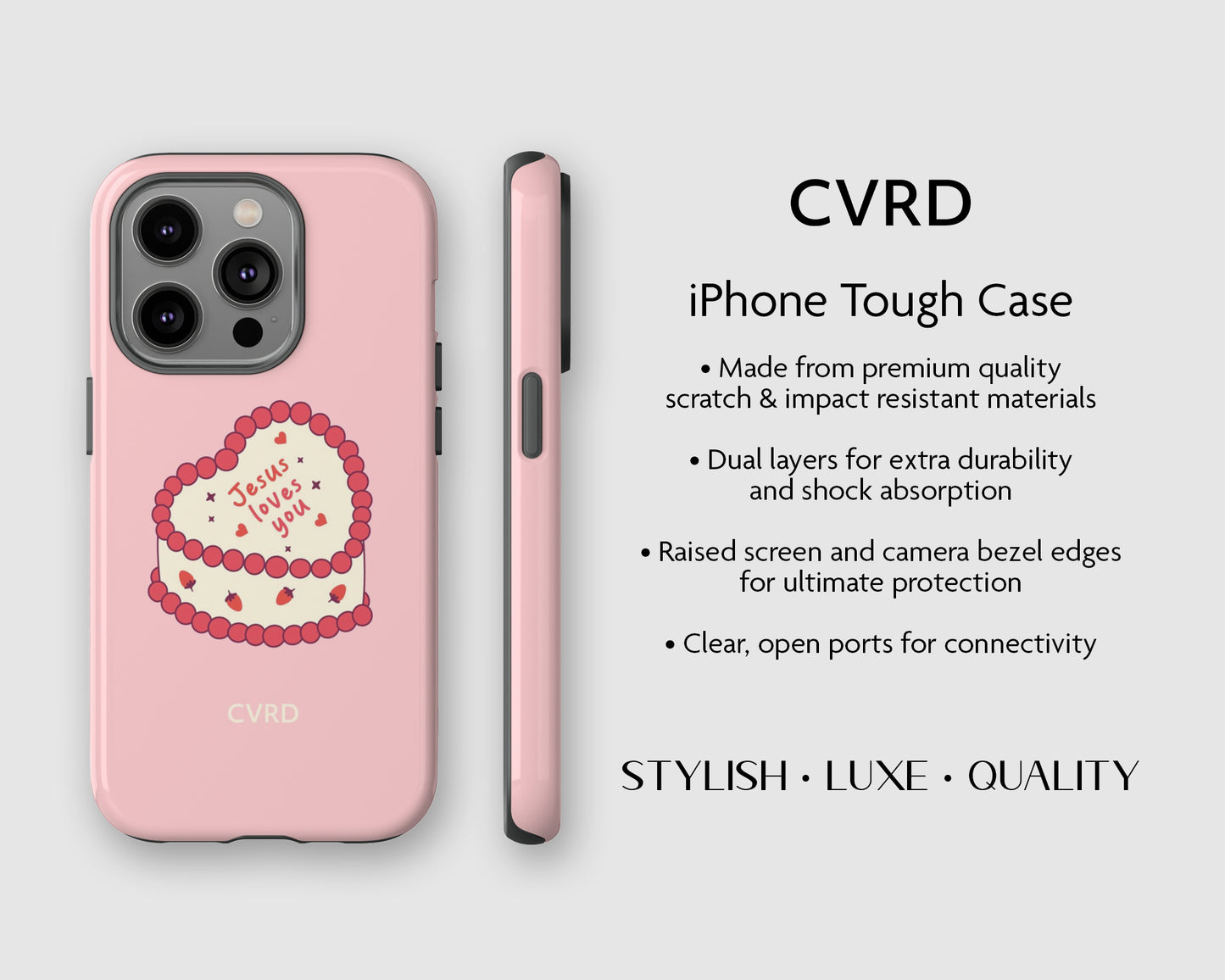 Pink Vintage Heart Cake Christian Phone Case