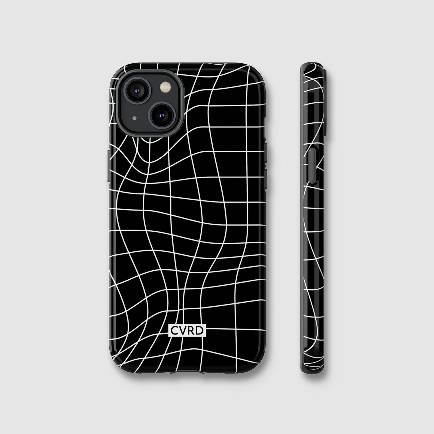 Black Wavy Grid iPhone Case