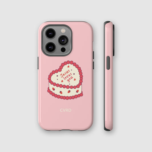 Pink Vintage Heart Cake Christian Phone Case