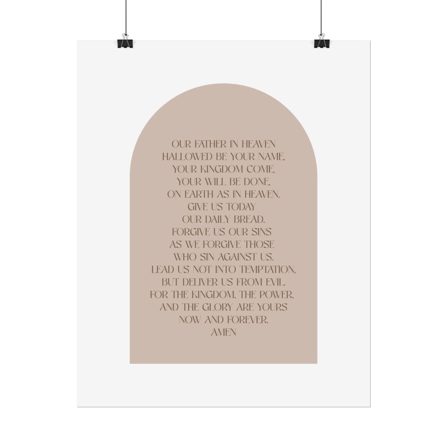 The Lord's Prayer Christian Art Print (Physical)