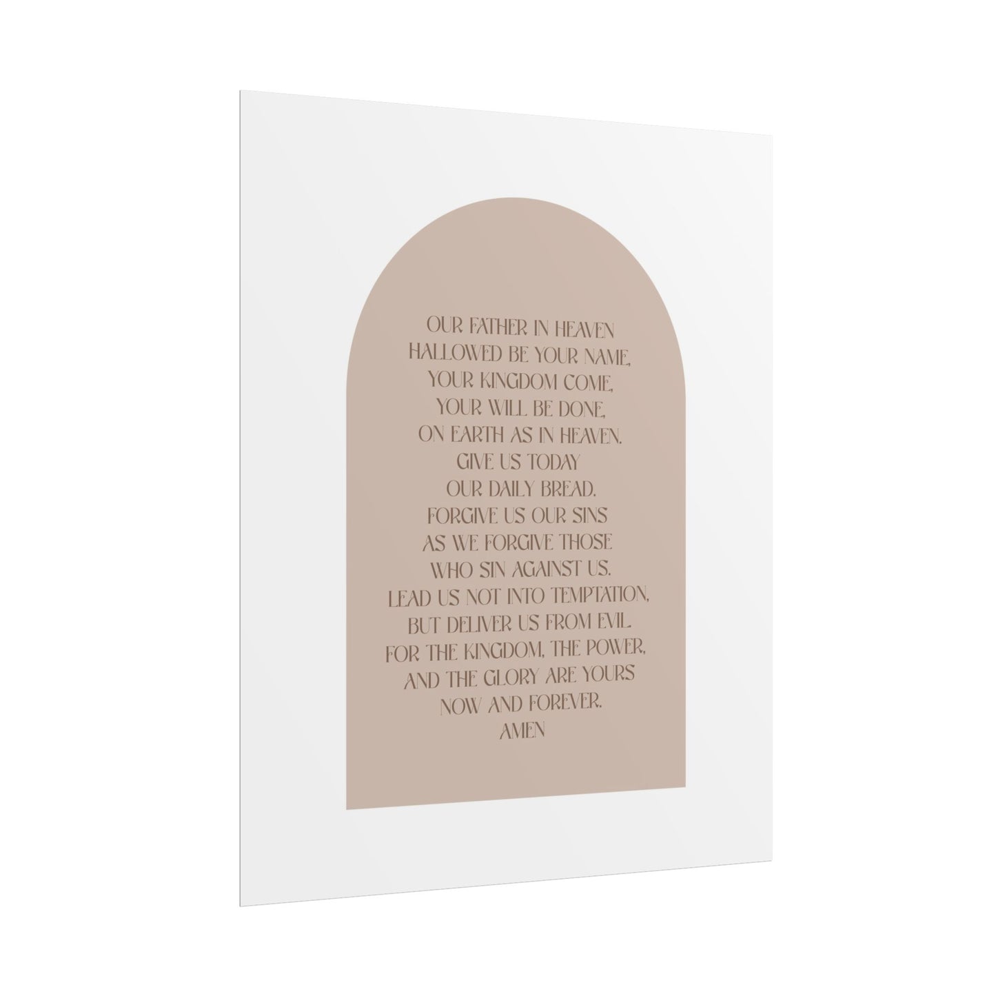 The Lord's Prayer Christian Art Print (Physical)