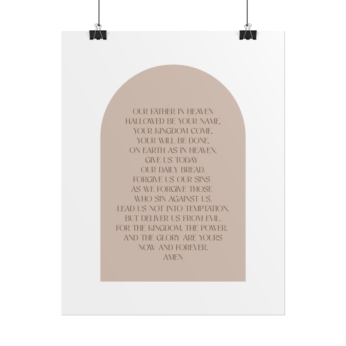 The Lord's Prayer Christian Art Print (Physical)