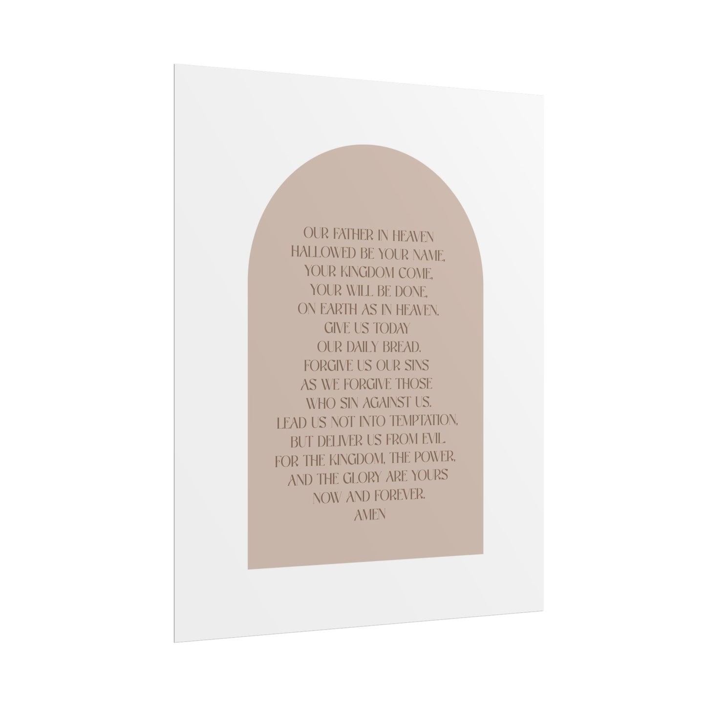 The Lord's Prayer Christian Art Print (Physical)