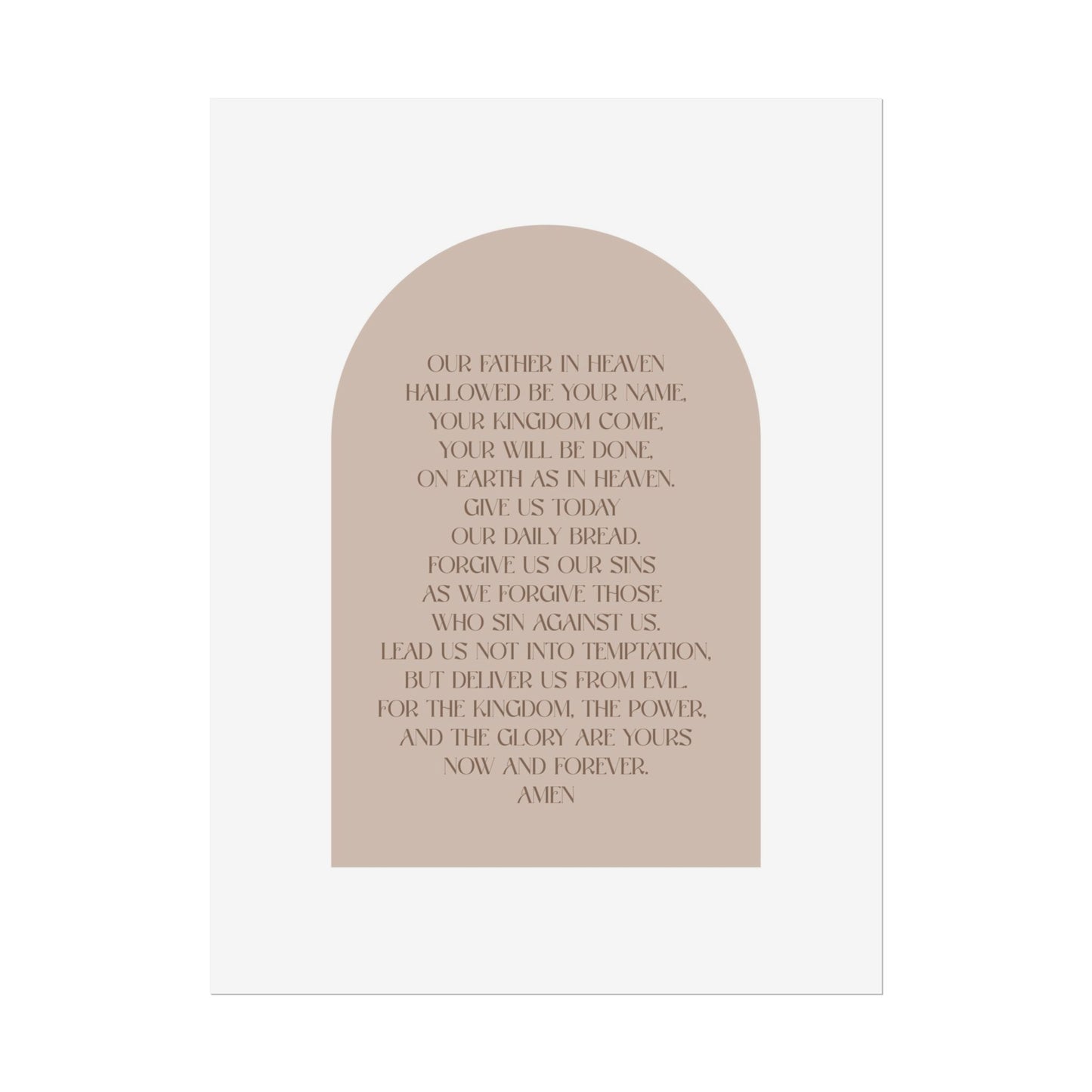 The Lord's Prayer Christian Art Print (Physical)