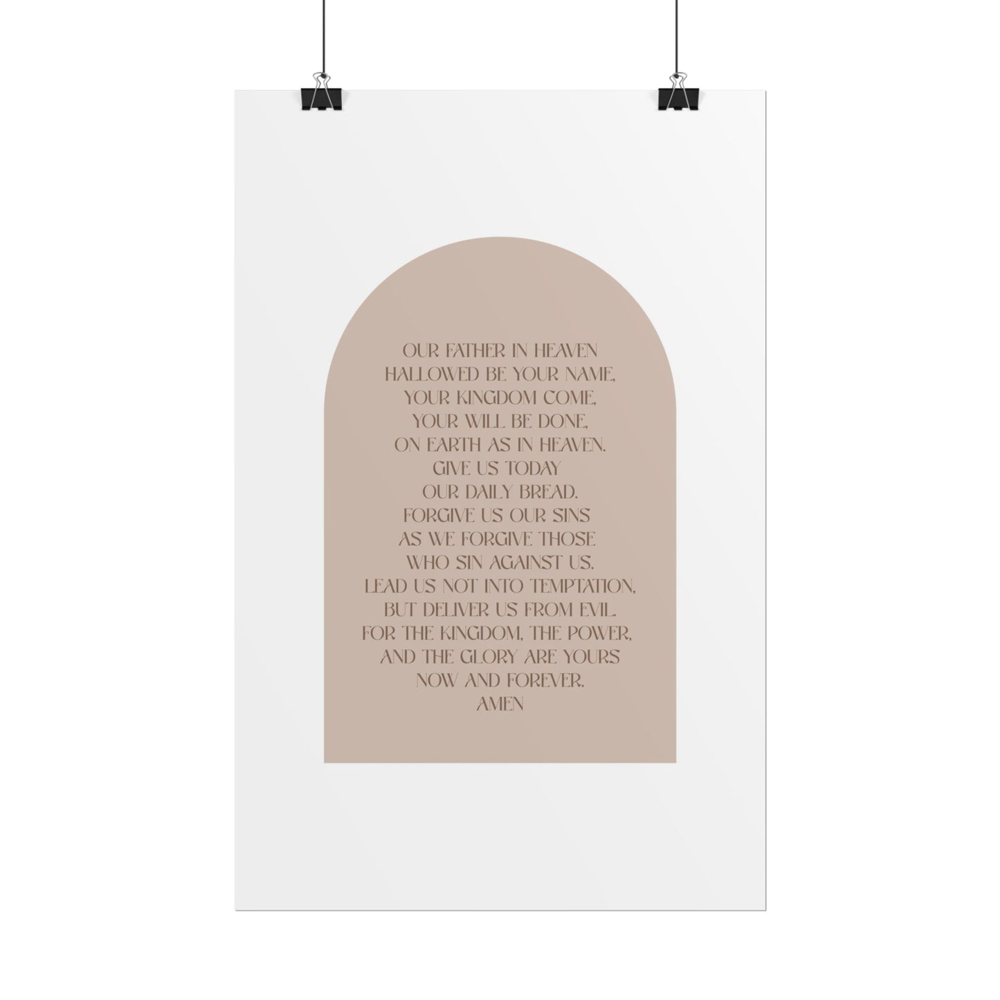 The Lord's Prayer Christian Art Print (Physical)