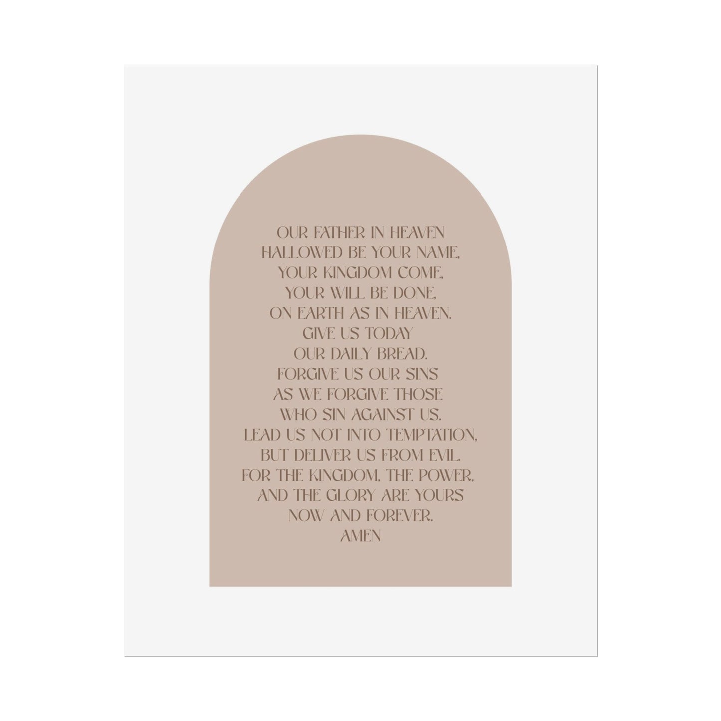 The Lord's Prayer Christian Art Print (Physical)