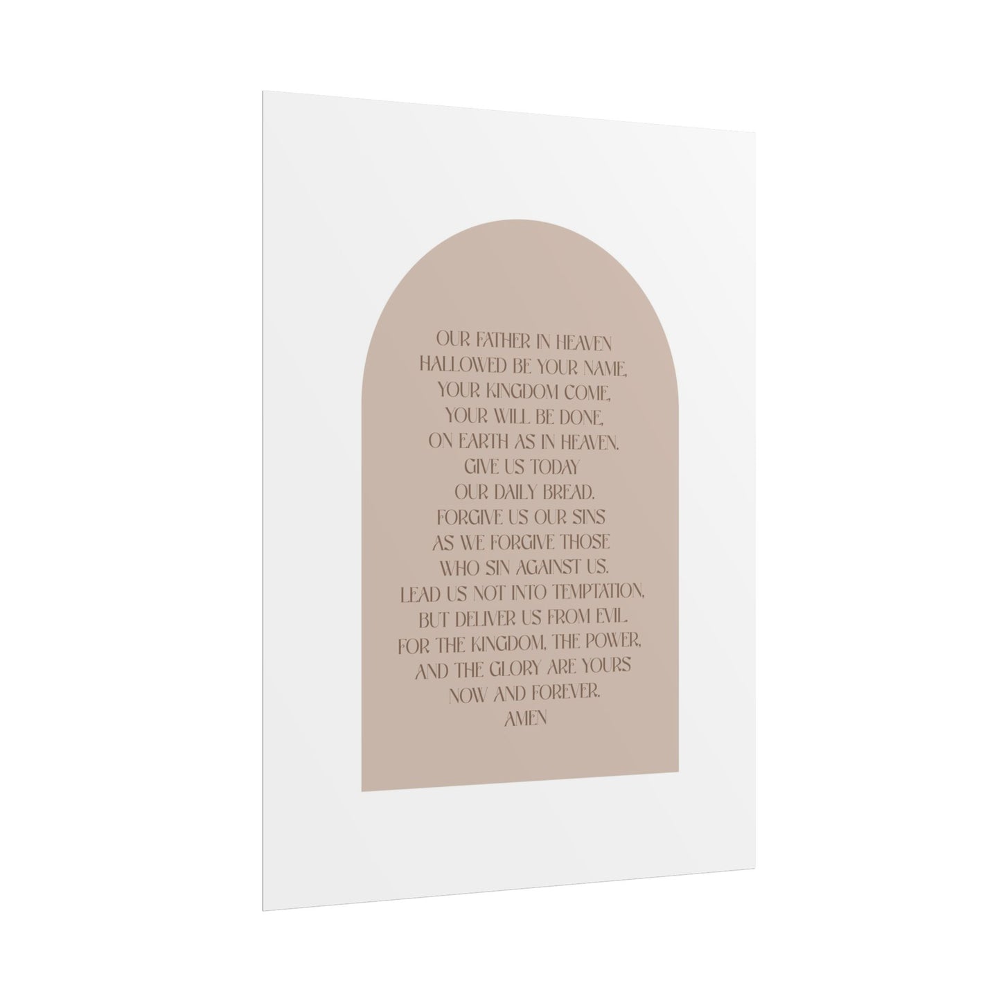 The Lord's Prayer Christian Art Print (Physical)