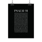 Psalm 91 Christian Art Print - Black (Physical Poster)