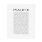 Psalm 91 Christian Art Print - White (Physical Poster)