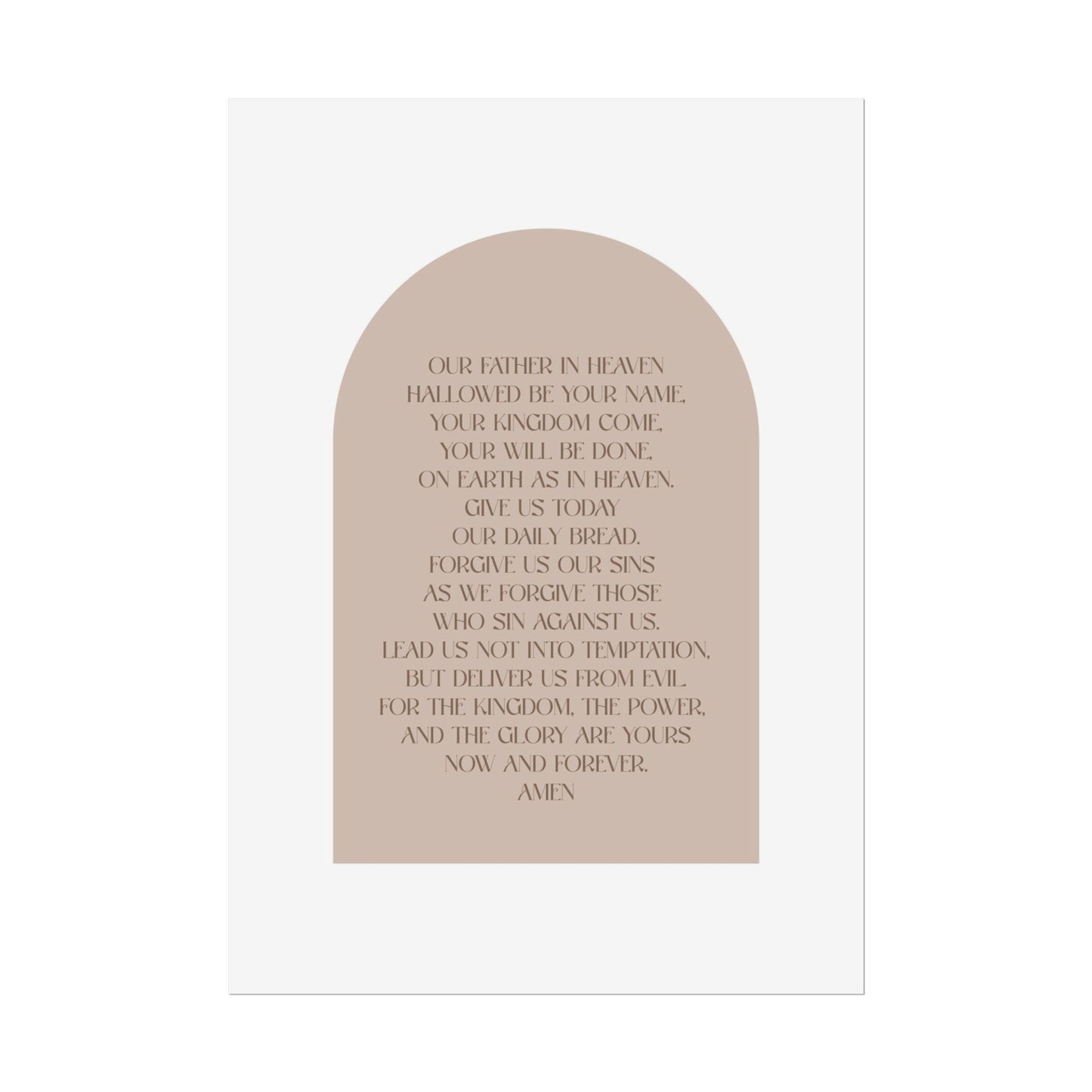 The Lord's Prayer Christian Art Print (Physical)