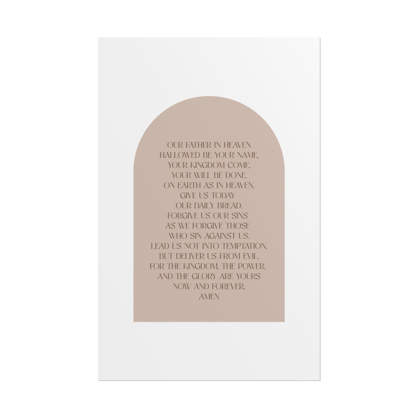 The Lord's Prayer Christian Art Print (Physical)