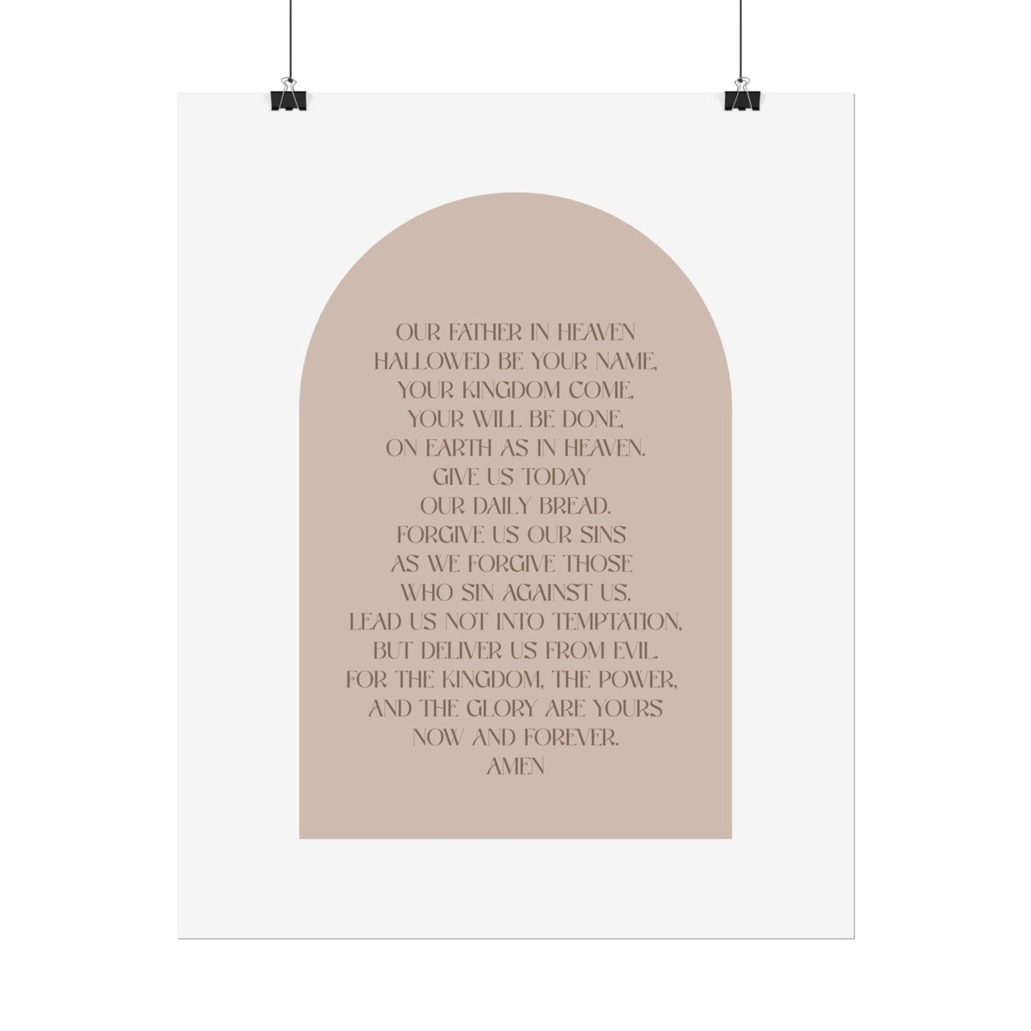 The Lord's Prayer Christian Art Print (Physical)