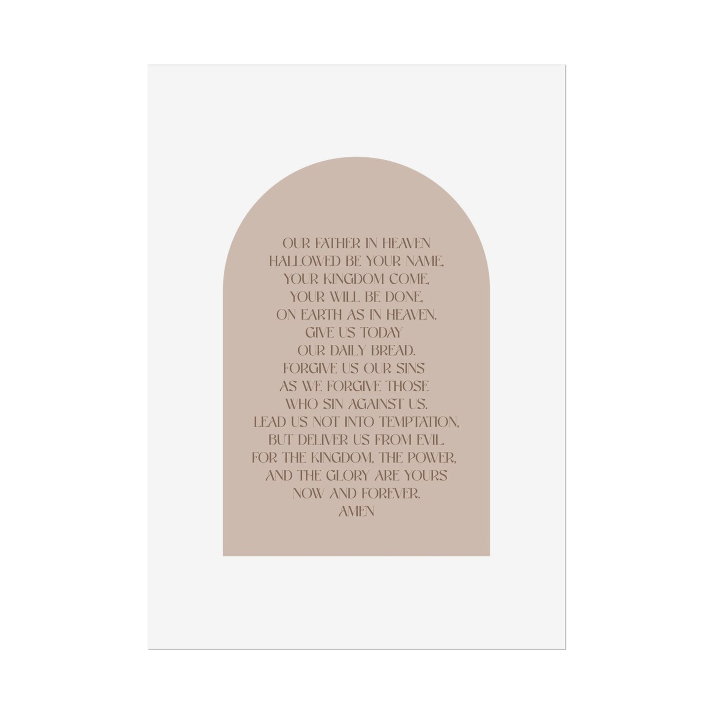 The Lord's Prayer Christian Art Print (Physical)